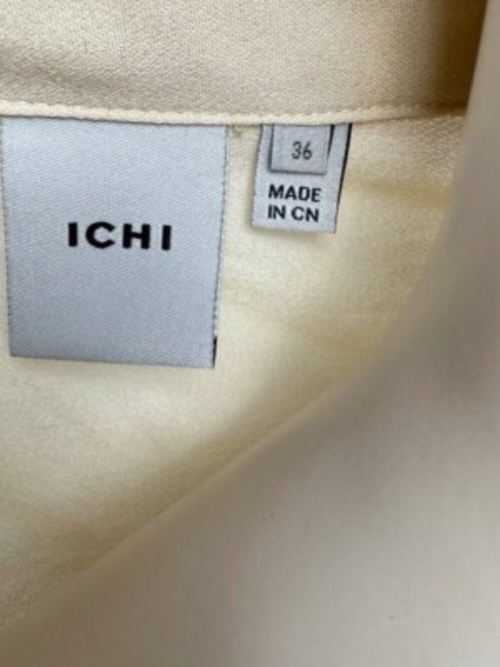 ICHI Butter Yellow Shirtβ Long Sleeves Belted French Tunic Summer Dress Sz 36 S - Picture 5 of 6